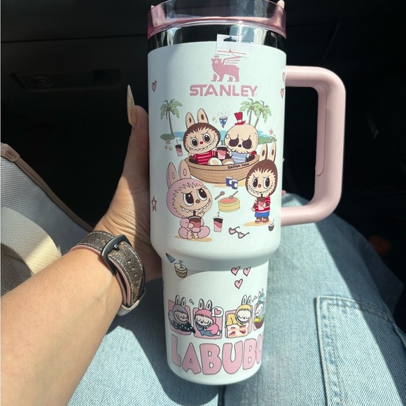 Labubu Stanley Pink and White Tumbler - Picture 3 of 5